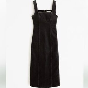 Abercrombie & Fitch Black Denim Sleeveless Dress